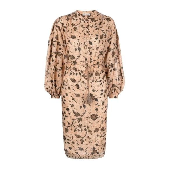 Ulla Johnson Agadir Sol Balloon Sleeve Belted Dress - Picture 10 of 10